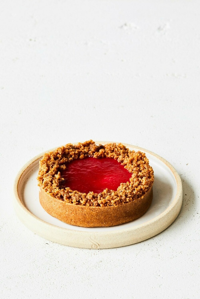 Cheesecake met speculoos & frambozencoulis ind.